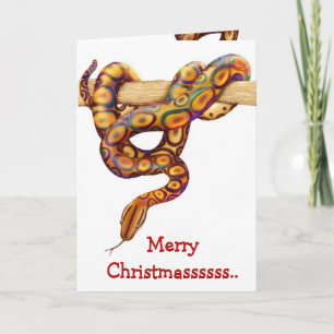 Carte de serpent de Noël Joyeux personnalisable