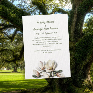 Carte de service funéraire Magnolia Floral