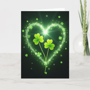 Carte de Shamrocks Lumineux