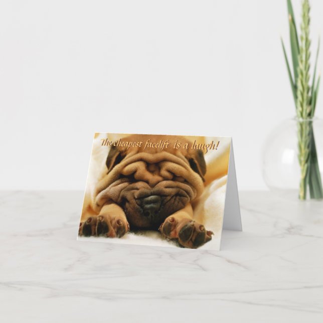 Carte de Shar-pei de remontée du visage (Devant)