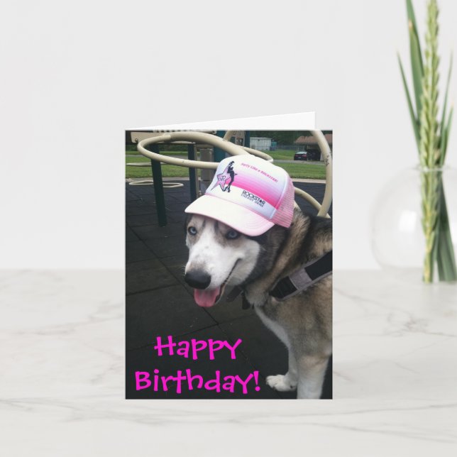Carte de Siberian Husky Birthday (Devant)