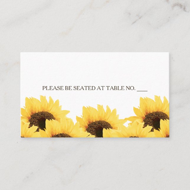 CARTE DE SIÈGE AQUA RUSTIC SUNFLOWER (Devant)