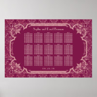 Carte de siège Art Déco Gatsby Gold Blanc