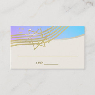 Carte de siège Bat mitzvah de musique
