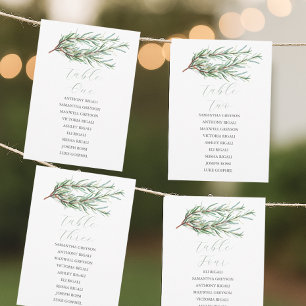 Carte de siège de mariage personnalisée avec Rosem
