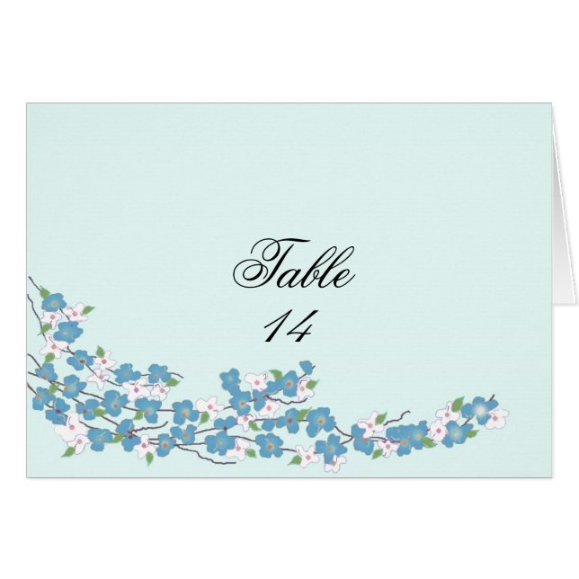 Carte de siège de table Blossoms (Devant Horizontal)