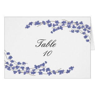 Carte de siège de table Blossoms - Blue Blossoms