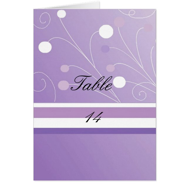 Carte de siège de table violette (Devant)