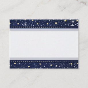 Carte de siège Mariage Bleu Gold & White Star BLAN