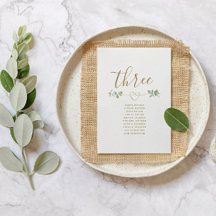 Carte de siège Mariage Boho Eucalyptus