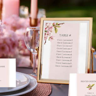Carte de siège Mariage Cherry Blossom