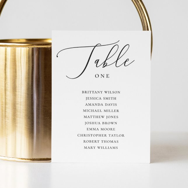 Carte de siège Mariage moderne en noir et blanc (Créateur téléchargé)