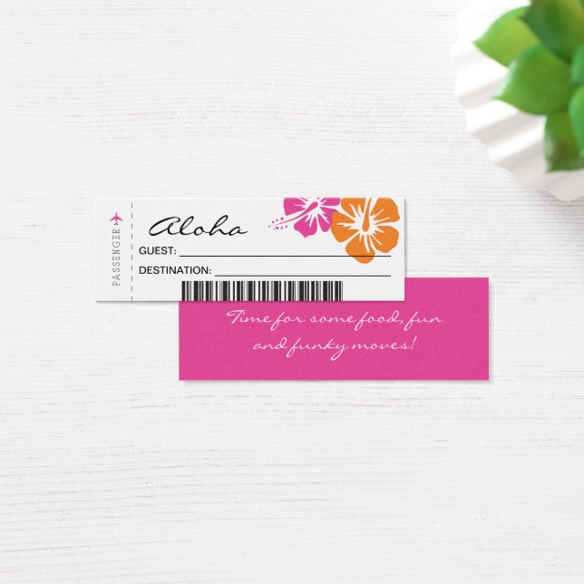 Carte de siège Mariage Orange Rose Hibiscus (Bureau)