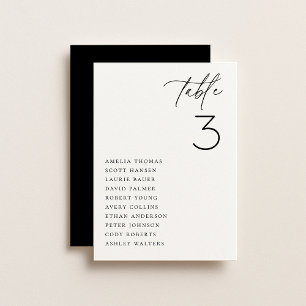 Carte de siège minimaliste pour Mariage