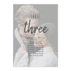 Carte de siège photo Mariage moderne