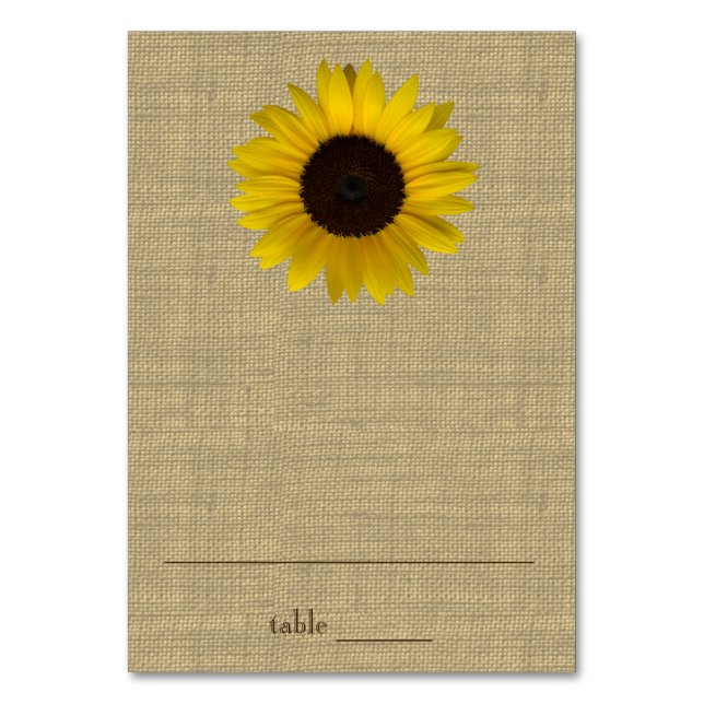 Carte de siège Sunflower Country Burlap (Par défaut)