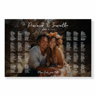 Carte de sièges mariage photo élégant plan de sièg