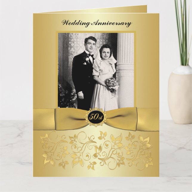 Carte de signature pour invité photo du 50e annive (Devant)