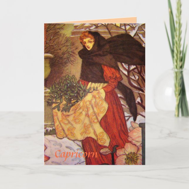 Carte de signe astrologique "Capricorne" (Devant)