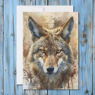 Carte de signification animale Coyote Totem Spirit