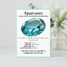 Carte de signification en cristal Aquamarine