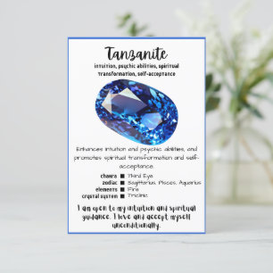 Carte de signification en cristal de Tanzanie