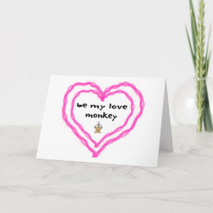 Carte de singe d'amour