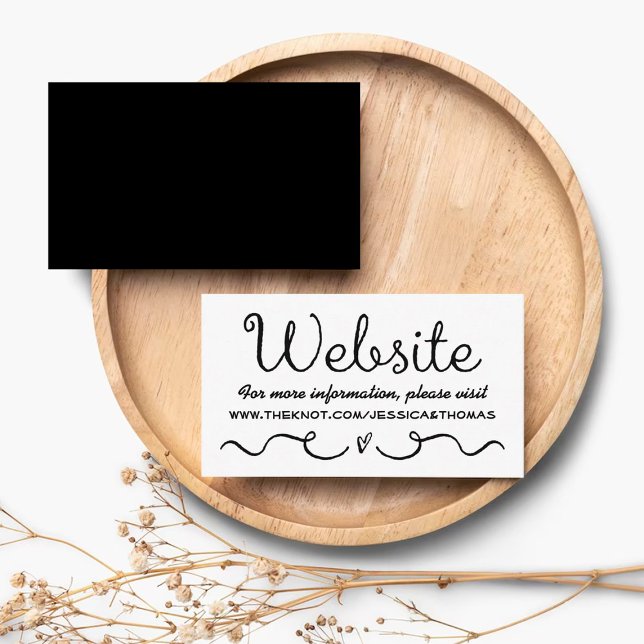 Carte de site mariage | Noir et blanc moderne (Créateur téléchargé)