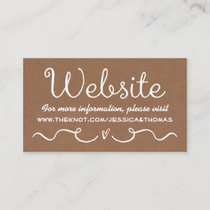 Carte de site mariage   Rustic Country Kraft