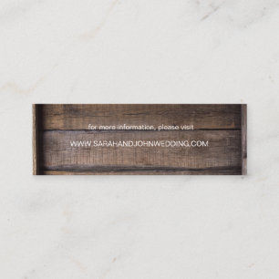Carte de site Web Chic Rustic Wood Mariage