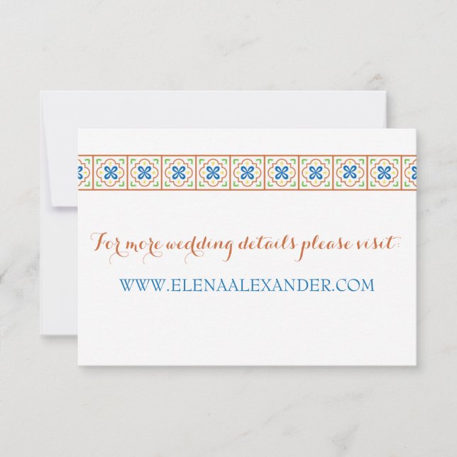 Carte de site Web de carreaux espagnols de Talaver (Devant)