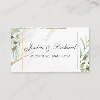 Carte de site Web Mariage aquarelle
