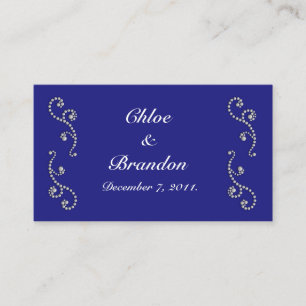 Carte de site Web Mariage bleu Pearls et Sapphire