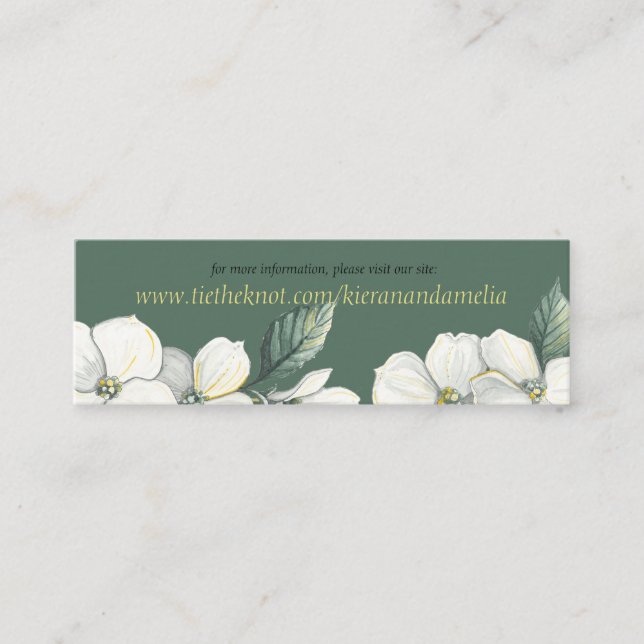 Carte de site Web Mariage Dogwood Blooms (Devant)