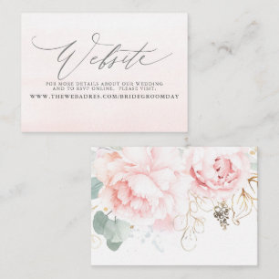 Carte de site Web Mariage rose pâle