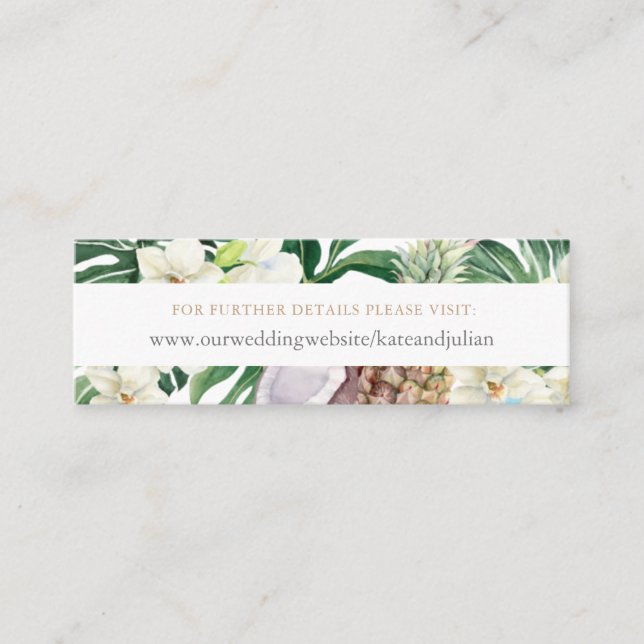 Carte de site Web RSVP de mariage Jungle abondante (Devant)
