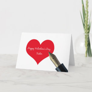 carte de soeur Valentine