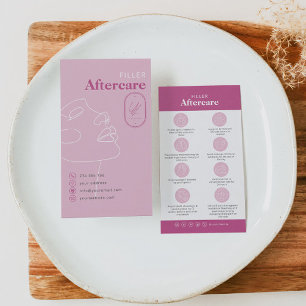 Carte de soins après injection de produit de combl