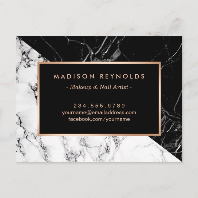 Carte de soins postérieurs de l'artiste maquillage (Devant)