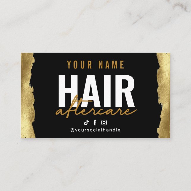 Carte de soins postérieurs de luxe Gold Hair  (Devant)
