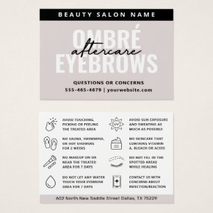 Carte de soins postérieurs moderne simple en poudr