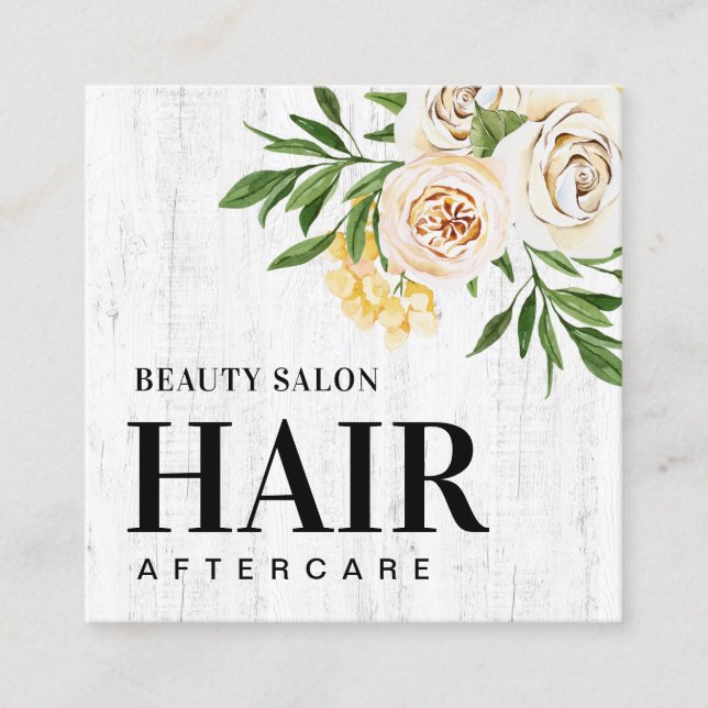Carte de soins postérieurs pour cheveux rustiques  (Devant)