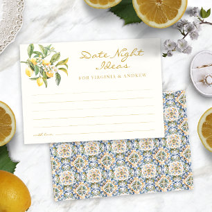 Carte de soirée au citron