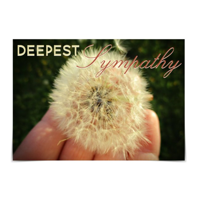Carte de soirée Dandelion "Deepest Sympathy" (Créateur téléchargé)