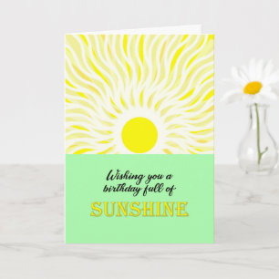 Carte de soleil d'anniversaire