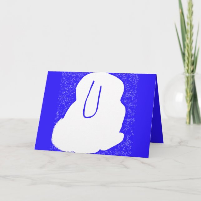 Carte de solstice hivernale de lapin mignon (Devant)