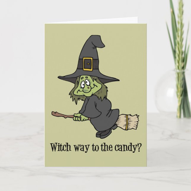 Carte de sorcière de Halloween (Devant)