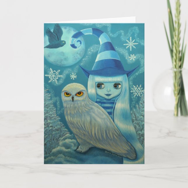 Carte de sorcière de hibou de Milou (Devant)