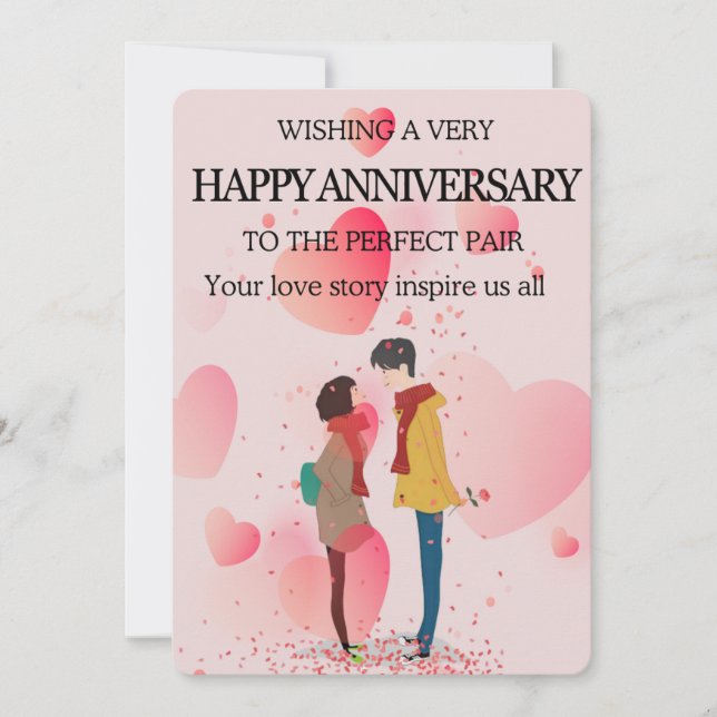 CARTE DE SOUHAIT ANNIVERSAIRE mariage (Devant)