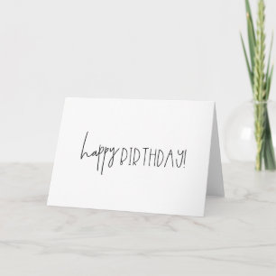 Carte de souhaits d'anniversaire tout simplement s